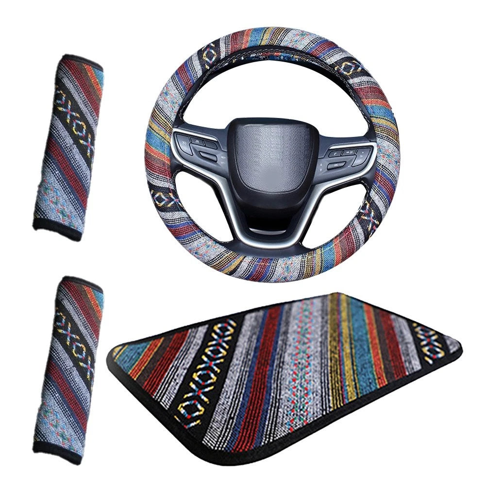 4PC Steering Wheel Cover Set for Universal Cars (2010–2023)