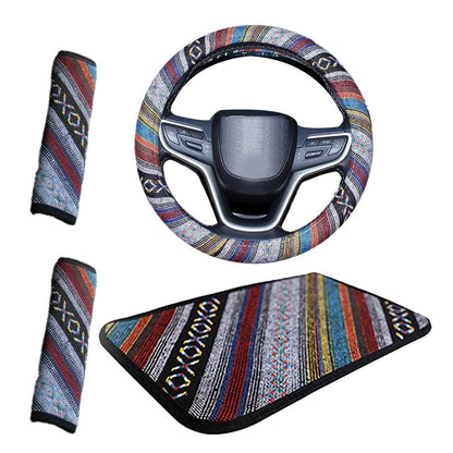 4PC Steering Wheel Cover Set for Universal Cars (2010–2023)