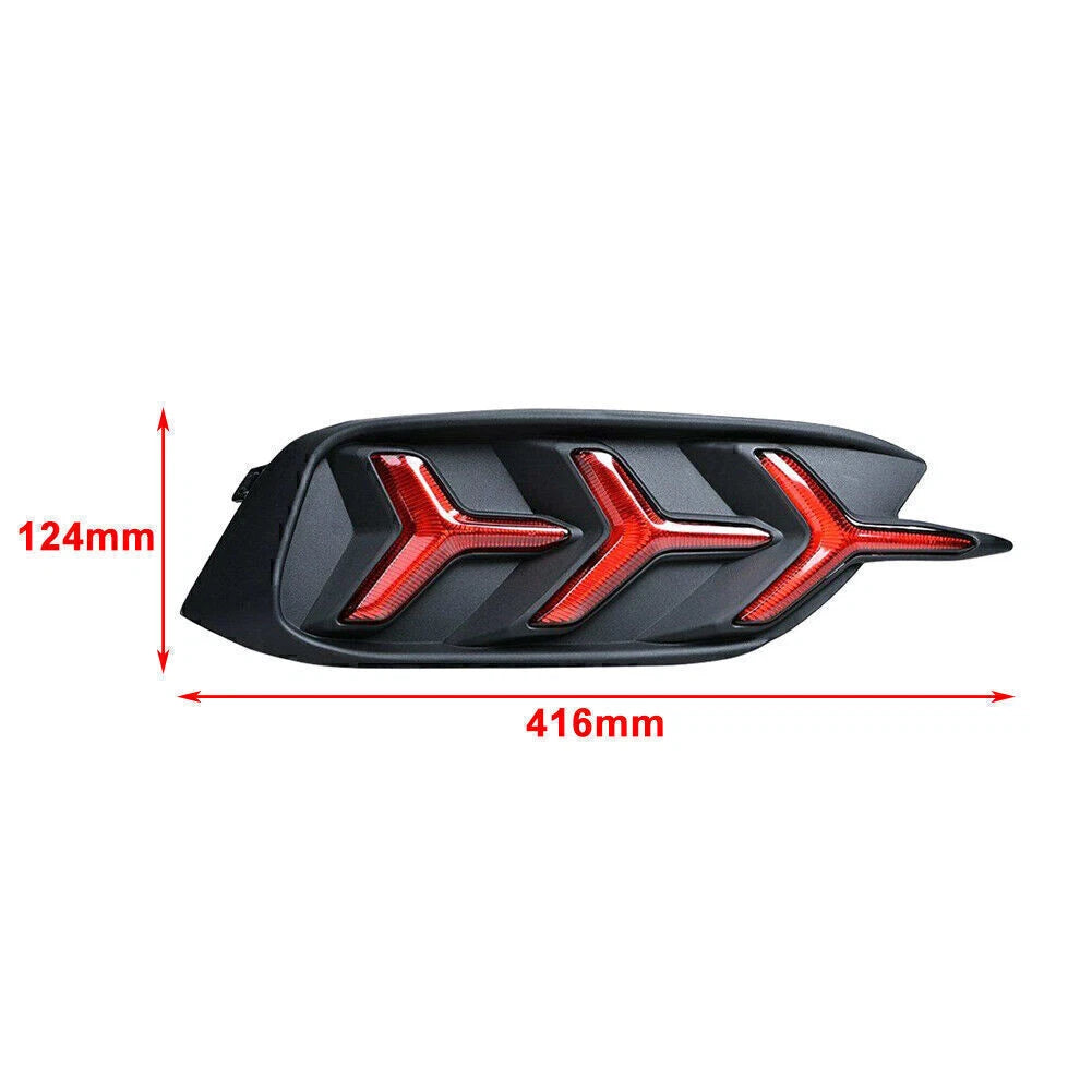 2X Rear Bumper Reflector LED Tail Lights for Honda Civic (2016–2020)