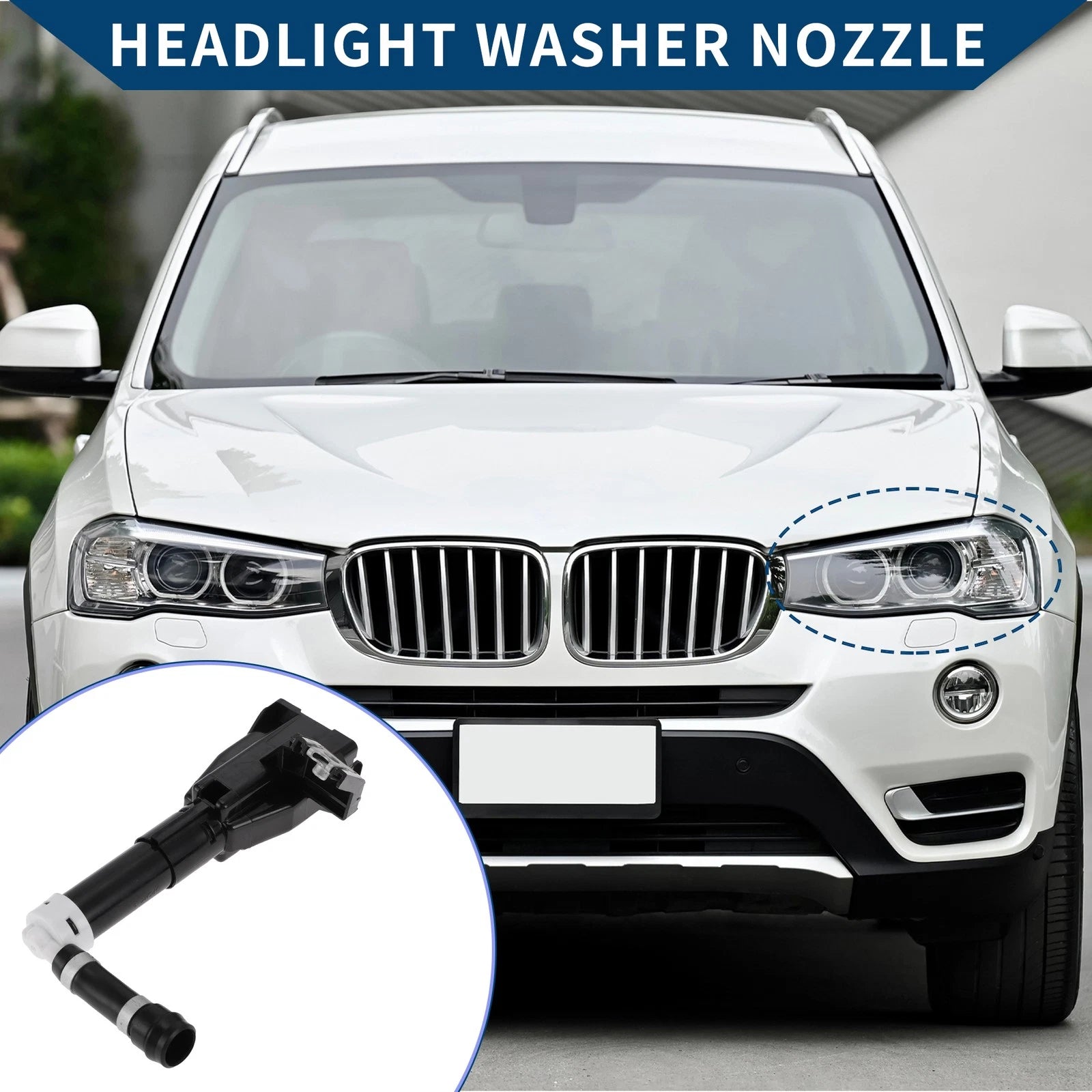 Front Driver Side Headlight Washer Nozzle for Lexus LX570 (2008–2011)