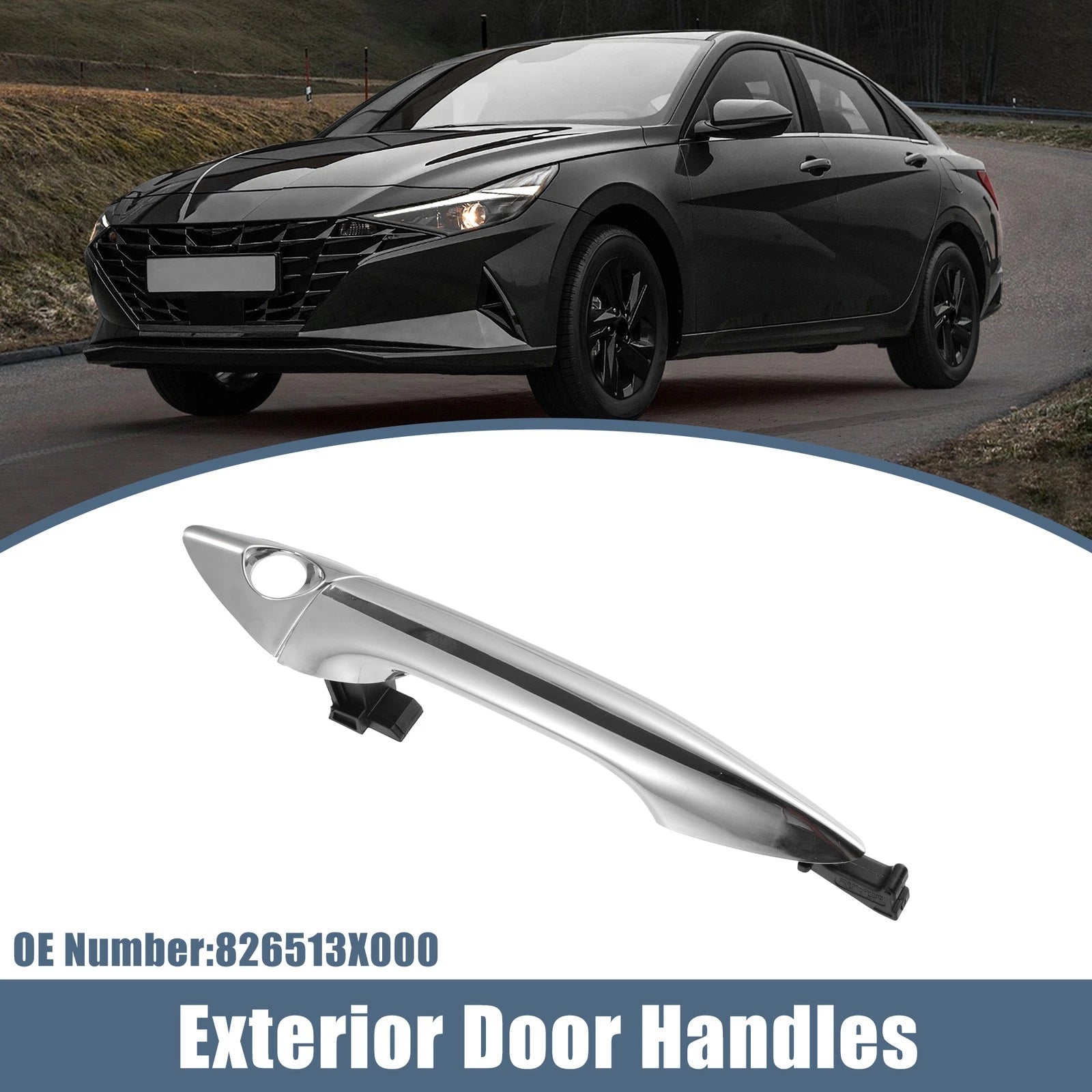 Front Left Exterior Door Handle Replacement for Hyundai Elantra (2011–2016)