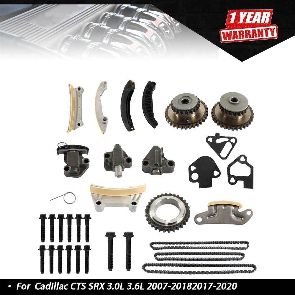 Engine Timing Chain Kit for Cadillac CTS SRX 3.0L 3.6L (2007–2018)