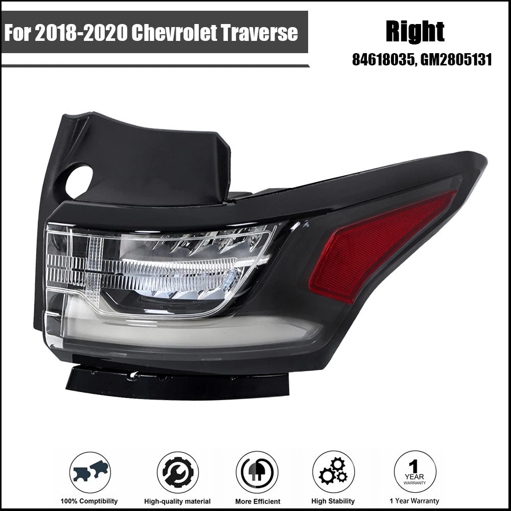 Tail Light for Chevrolet Traverse (2018–2020) Right Side w/ Redline Pkg