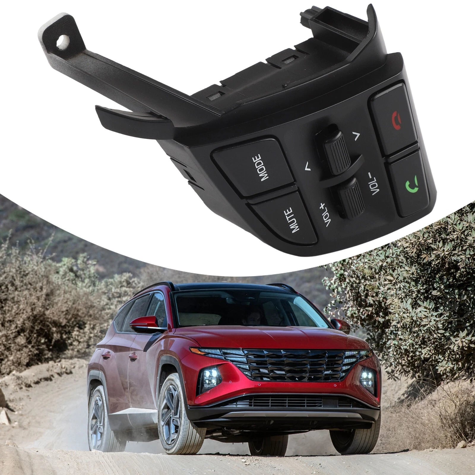 Left Steering Wheel Button Replacement for Hyundai Tucson (2015–2018)