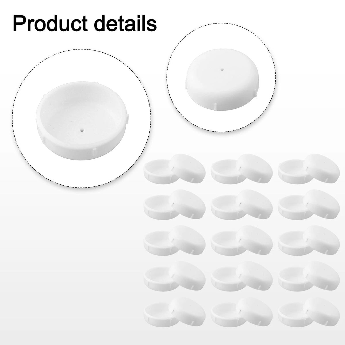 30 Pack PVC Leg Protectors for Wrought Iron Patio Furniture