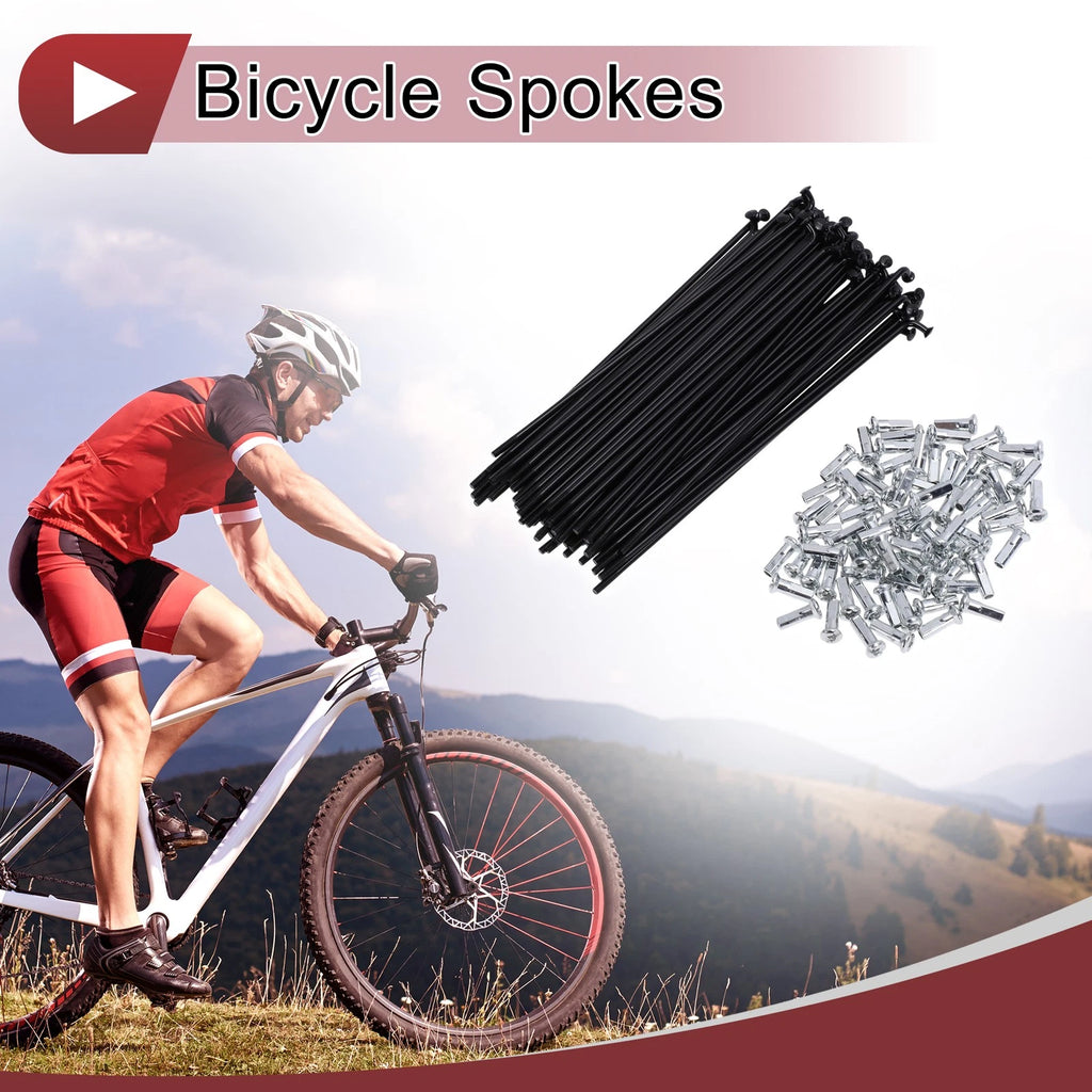 Bicycle Spokes Set 127mm Carbon Steel for 13G Wheel (72 Pack)