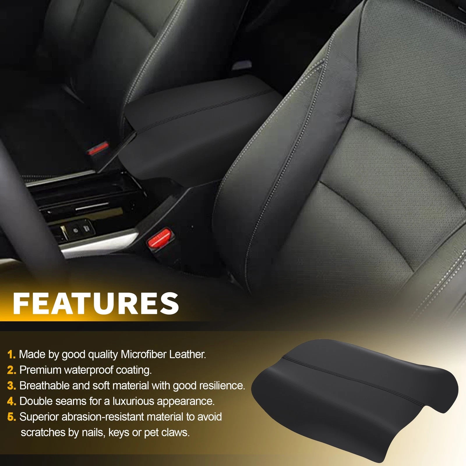 Center Console Lid Armrest Replacement Cover for Honda Accord (2013–2017)