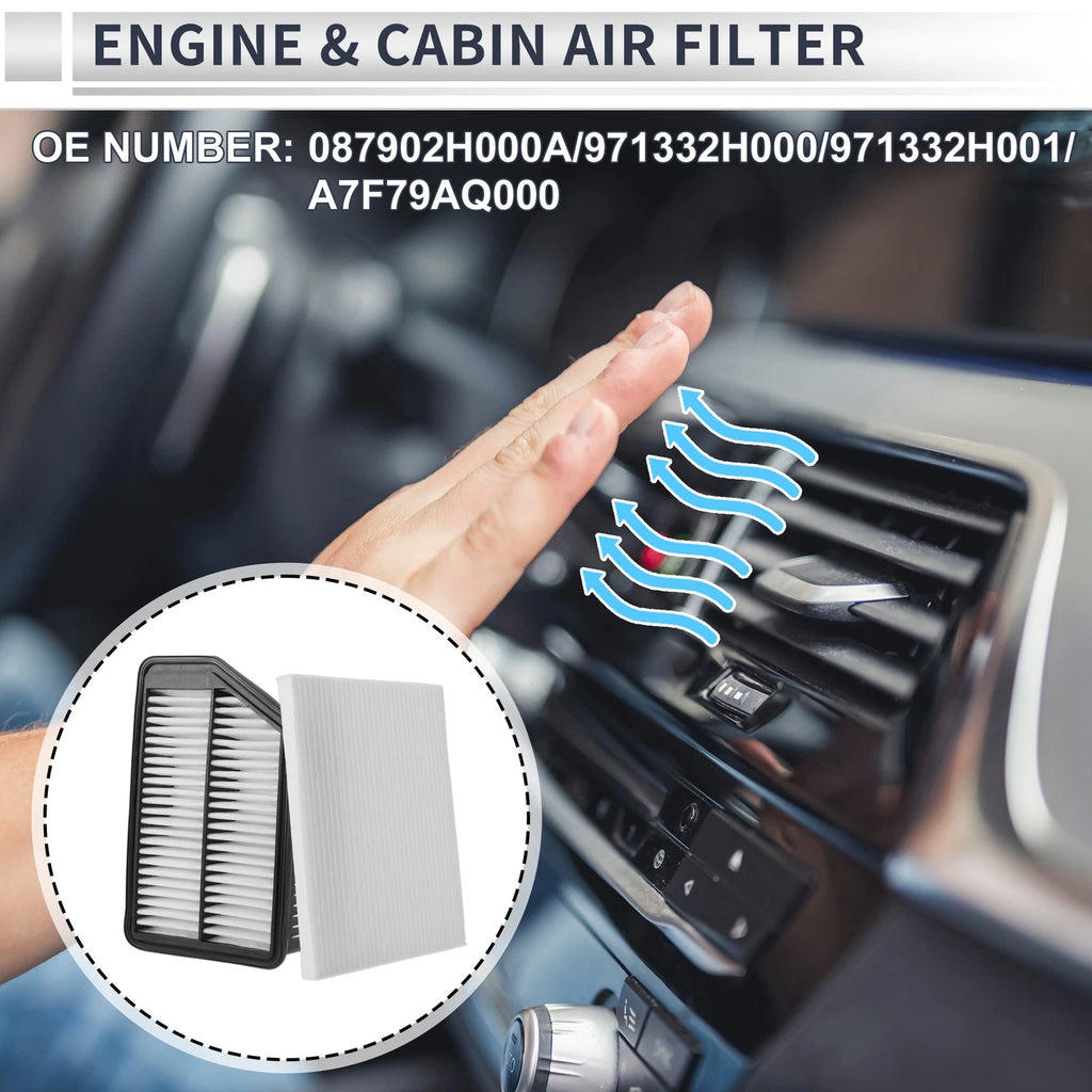 Cabin Air Filter Combo Set Replacement for Hyundai Elantra (2014–2016)