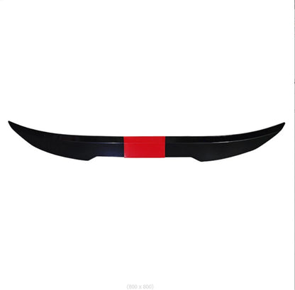 Adjustable Rear Trunk Spoiler Lip for Universal Fit (Glossy Black + Red)