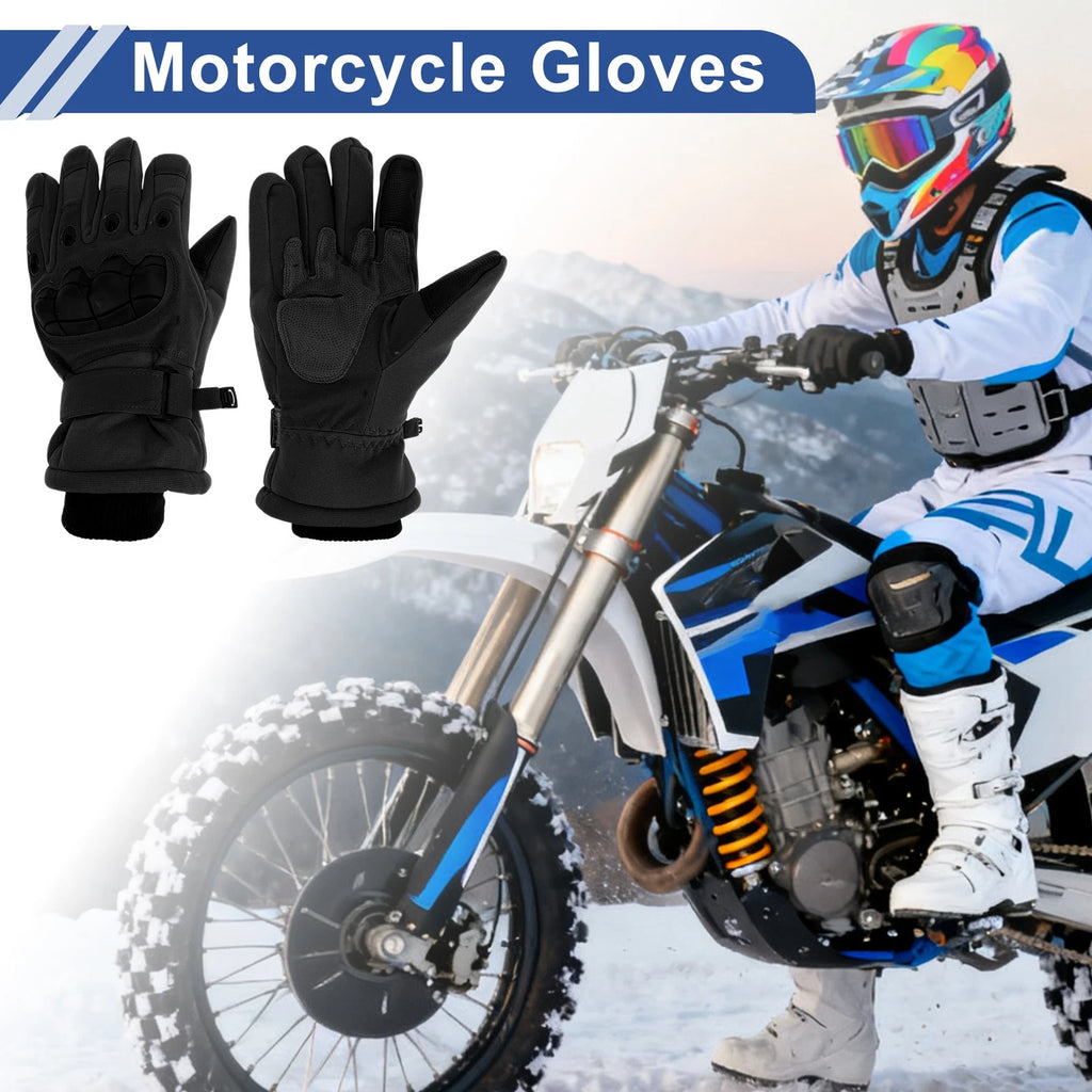 Cycling Gloves Full Finger for Mountain Bike Polyester Black (One Pair)