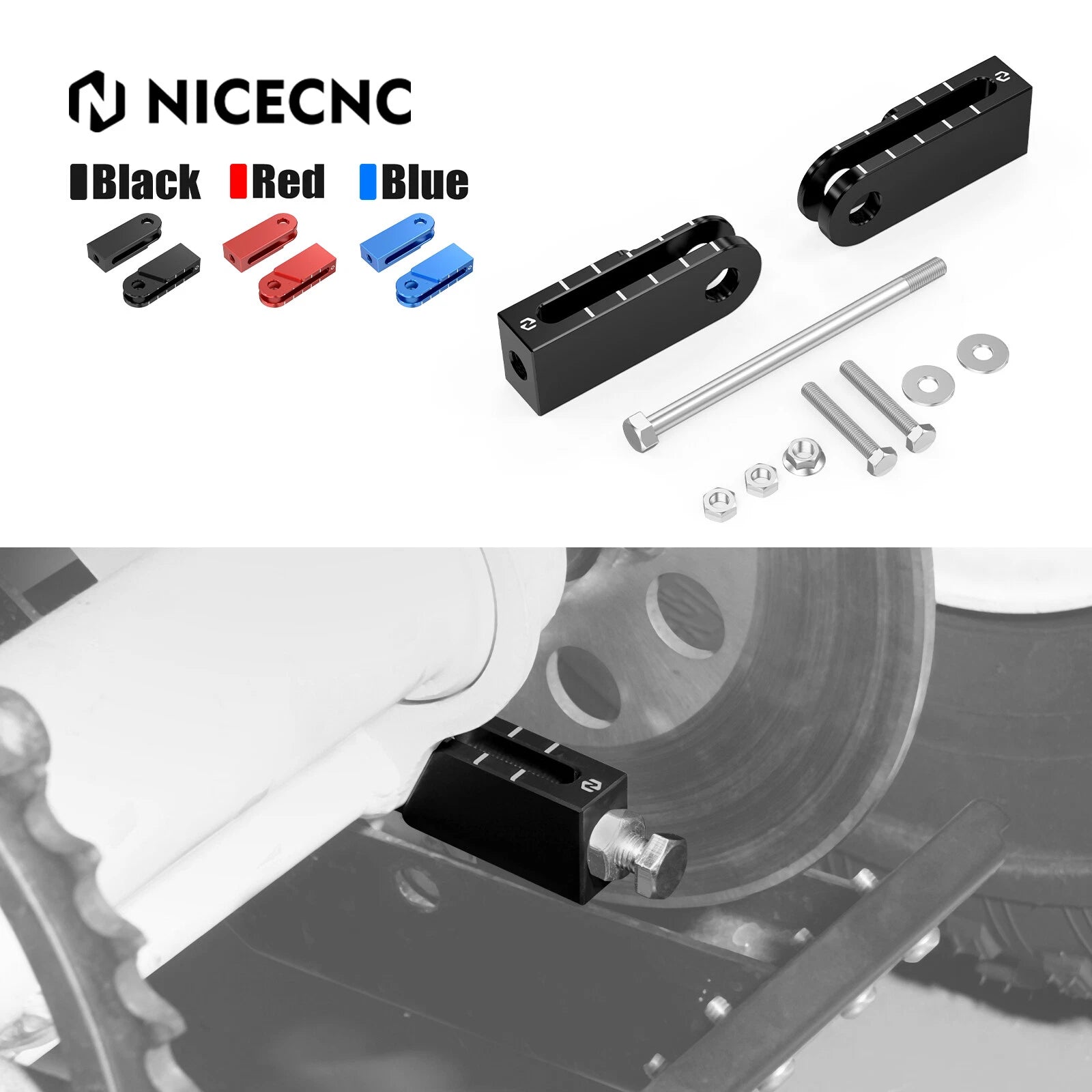 NICECNC Chain Puller Adjusters for Yamaha Blaster YS200 (1988–2006)