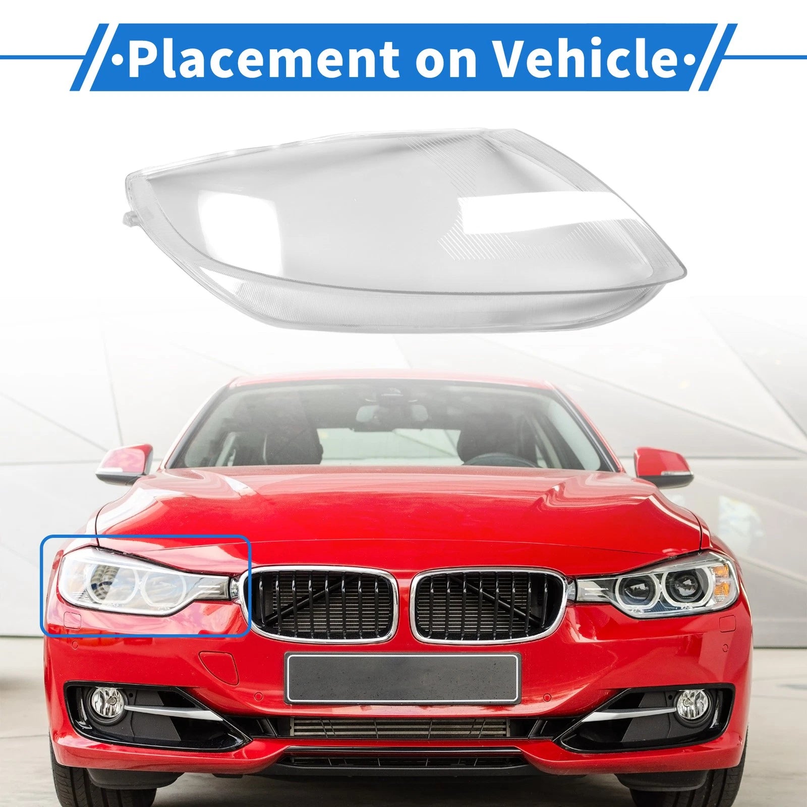 Headlight Lens Cover Front Right Replacement for BMW Z4 E85 (2003–2008)