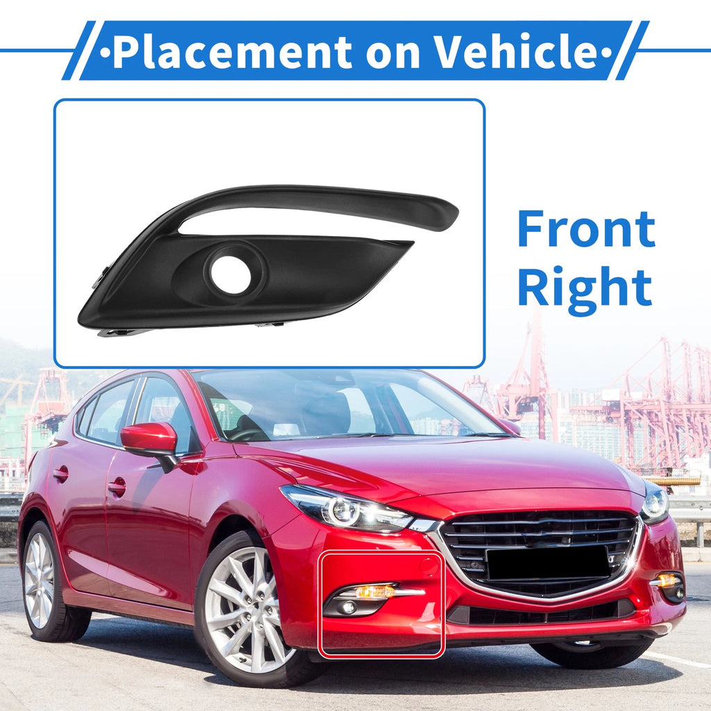 Front Right Fog Light Grill Replacement for Mazda 3 (2017–2018)