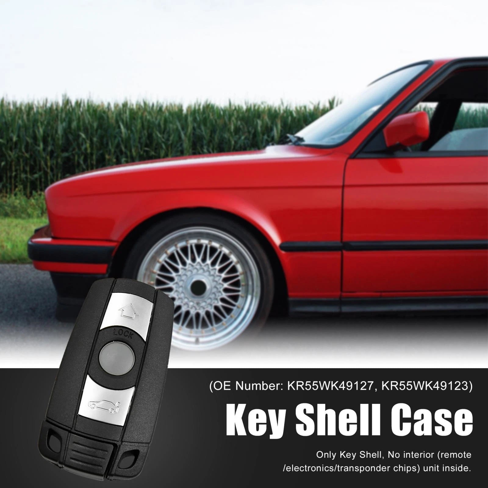 Car Key Fob Shell Case Replacement for BMW 1 3 5 6 7 Series E90 (2005–2013)