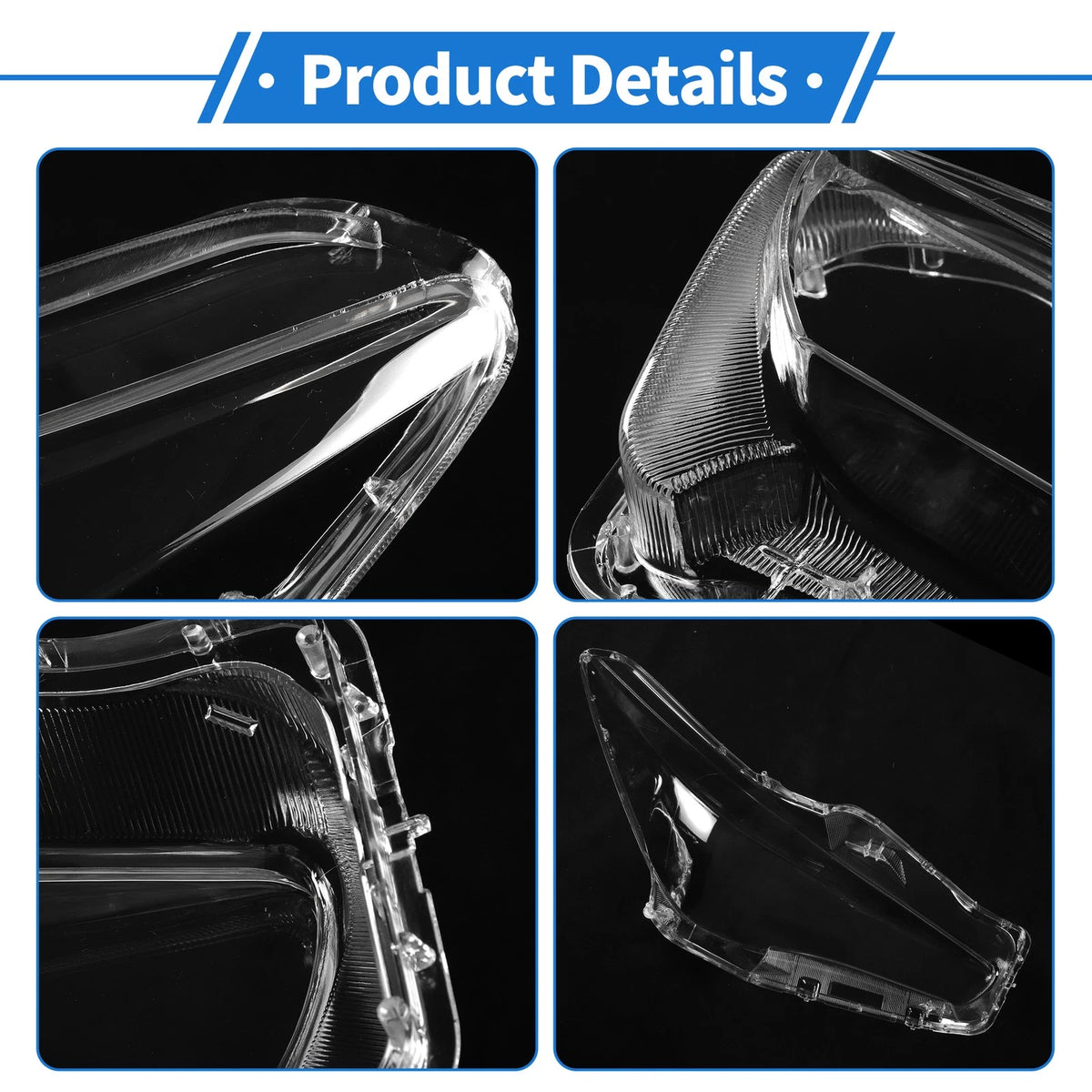 1 Pcs Headlight Lens Cover for Infiniti Q50 (2014–2021) PC Clear