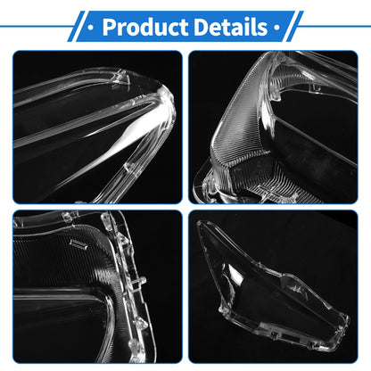 1 Pcs Headlight Lens Cover for Infiniti Q50 (2014–2021) PC Clear