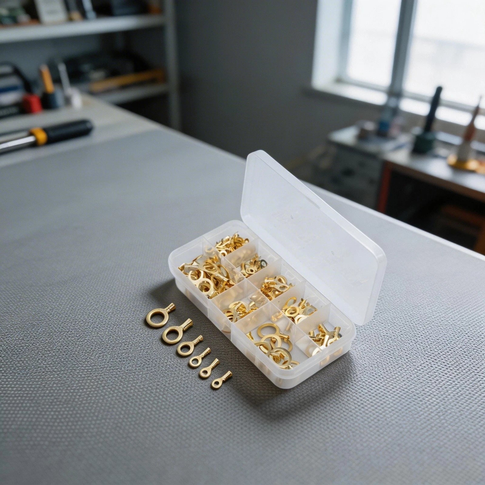Brass Ring Cable Lug Eye Terminal for DIY Projects