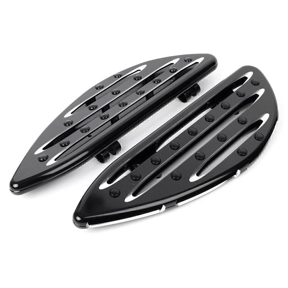 Billet Black Front Driver Stretched Floorboard for Harley Touring (1986–2016)