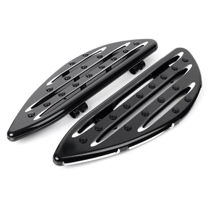 Billet Black Front Driver Stretched Floorboard for Harley Touring (1986–2016)