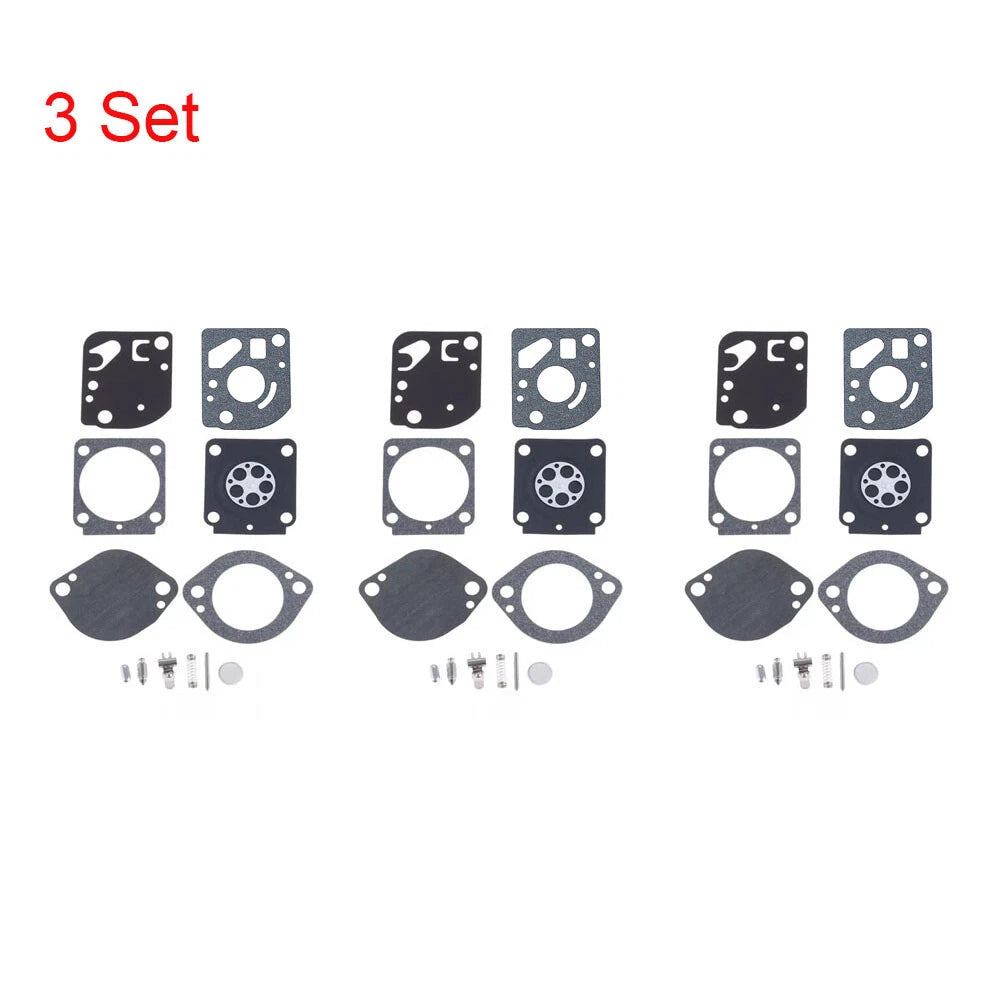 Set of 3 Carburetor Repair Kits for Zama RB-97 C1Q-S72 Stihl FC90 FS87 FS91 FS100