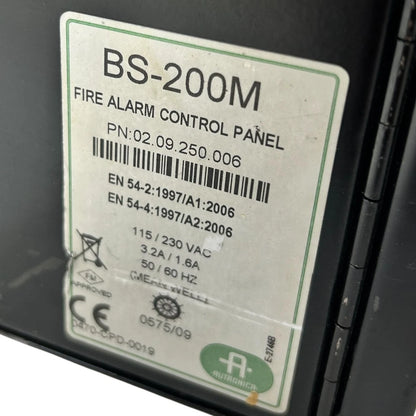 Autronica BS-200M Fire Alarm Control Panel for Autroprime (Untested)