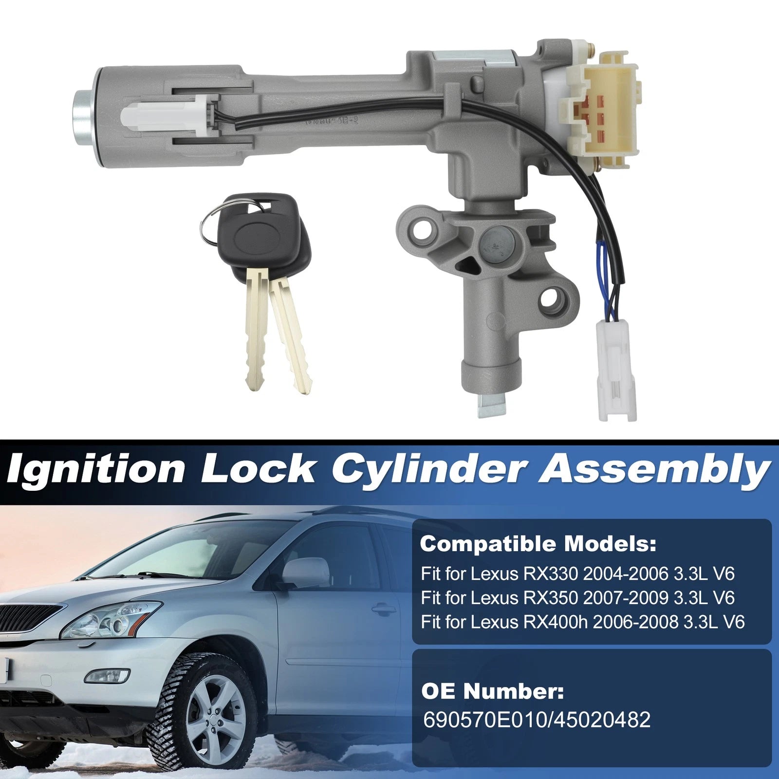 Ignition Lock Cylinder Assembly 690570E010 for Lexus RX330 (2004–2006)