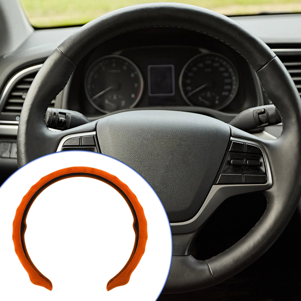 Steering Wheel Cover for - PU Leather, Orange
