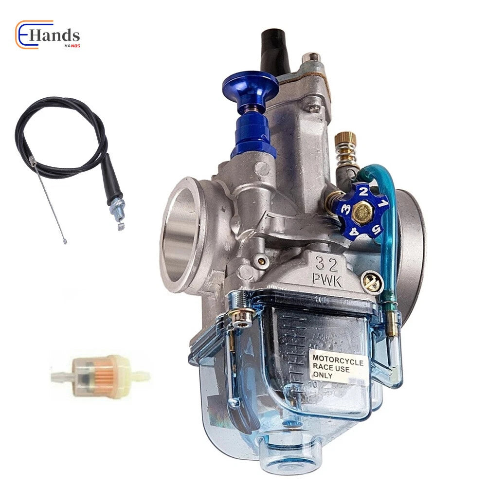PWK32 Carburetor + Throttle Cable for Suzuki RM65 RM80 RM85 Yamaha Kawasaki Honda