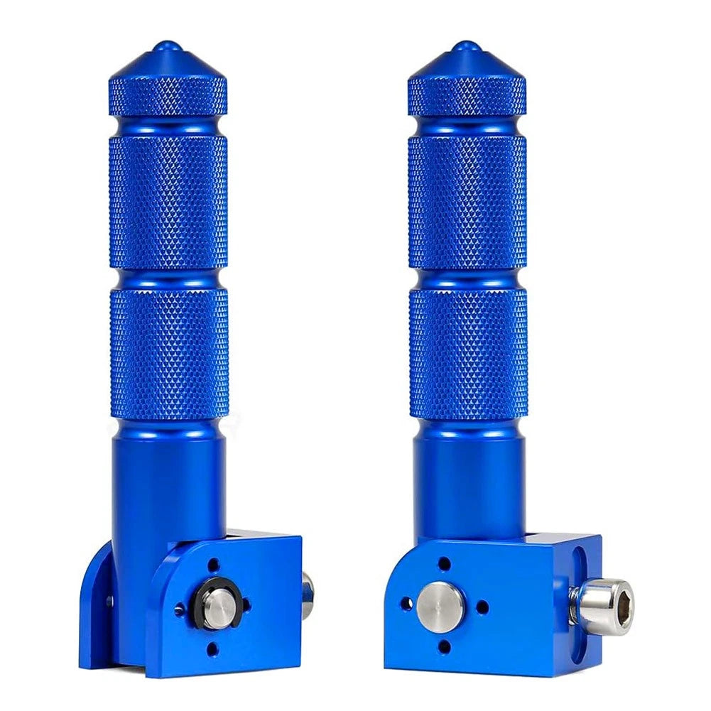 CNC Folding Foot Pegs Rear Set for Universal Motorcycle (All Years) - Blue