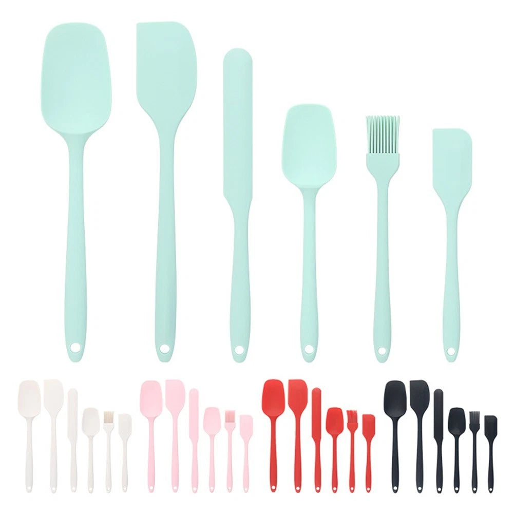Set of 4 Silicone Spatulas for Baking - Heat Resistant, Various Sizes