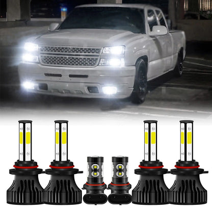 LED Headlights Fog Lights Bulbs for Chevy Silverado 1500 2500 HD (2003–2006)