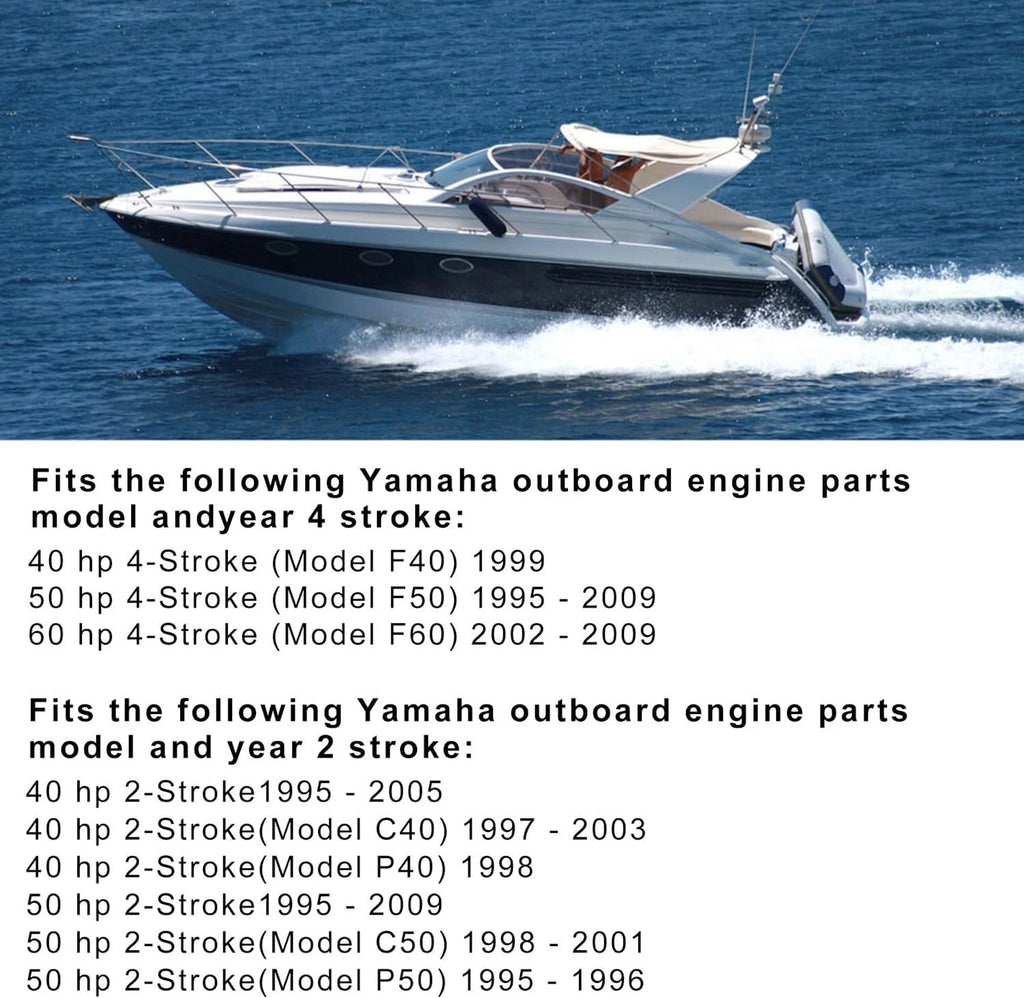 Water Pump Impeller Kit for Yamaha 4-Str F 40 50 60 HP Outboard (63D-W0078-00)