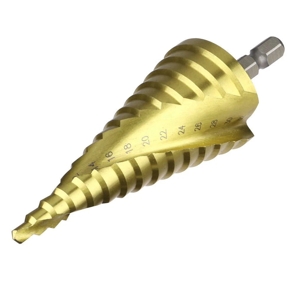 Step Drill Bits Set of 3 (4mm, 12mm, 20mm, 32mm) Hex Shank
