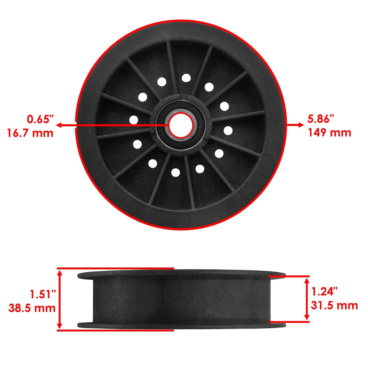 Deck Pulley 48 Inch Heavy Duty for Exmark Lazer Z (2011–2026)