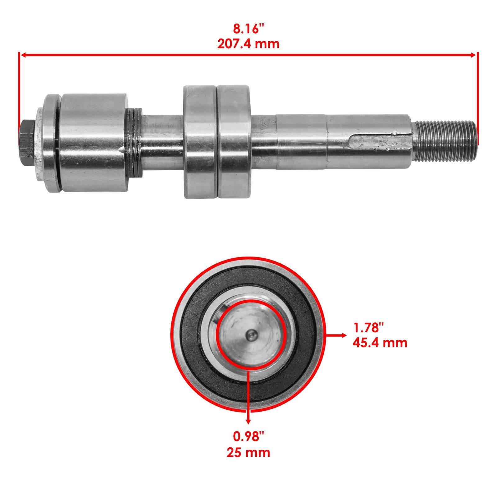 Spindle Shaft Replacement for Exmark LCT4418 LHP4419 LCT4818 (44–48")
