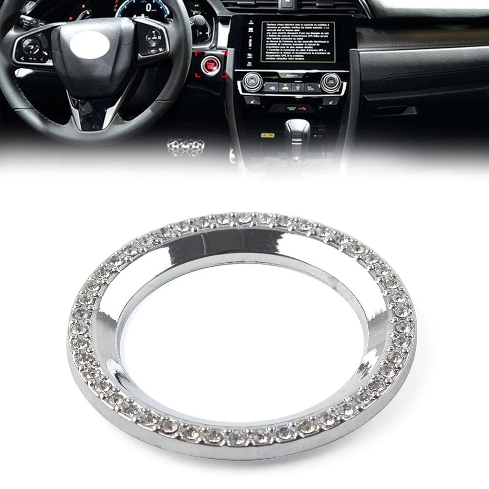 Start Engine Ignition Button Diamond Cover Trim For Honda Civic 10th 2016-2021