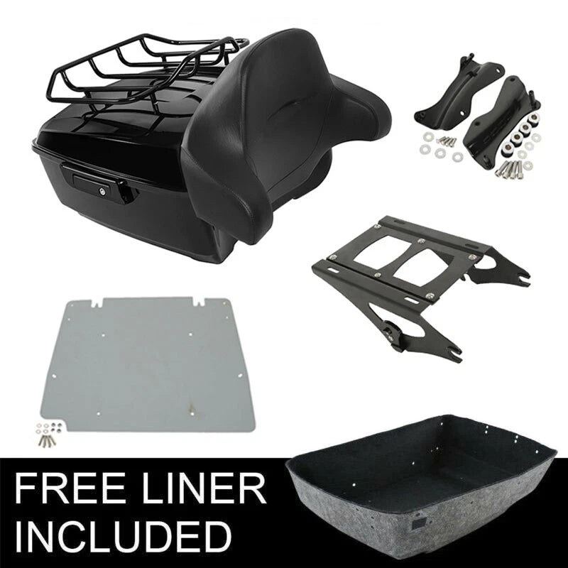 Trunk Backrest Rack Mount Plate Docking Kit for Harley Road Glide (2014–2026)