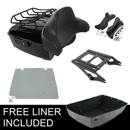 Trunk Backrest Rack Mount Plate Docking Kit for Harley Road Glide (2014–2026)