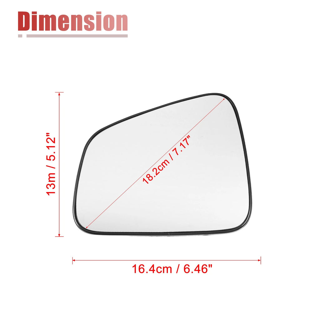 Rearview Heated Mirror Glass Left Side with Backing Plate for Chevrolet Trax (2017–2023)