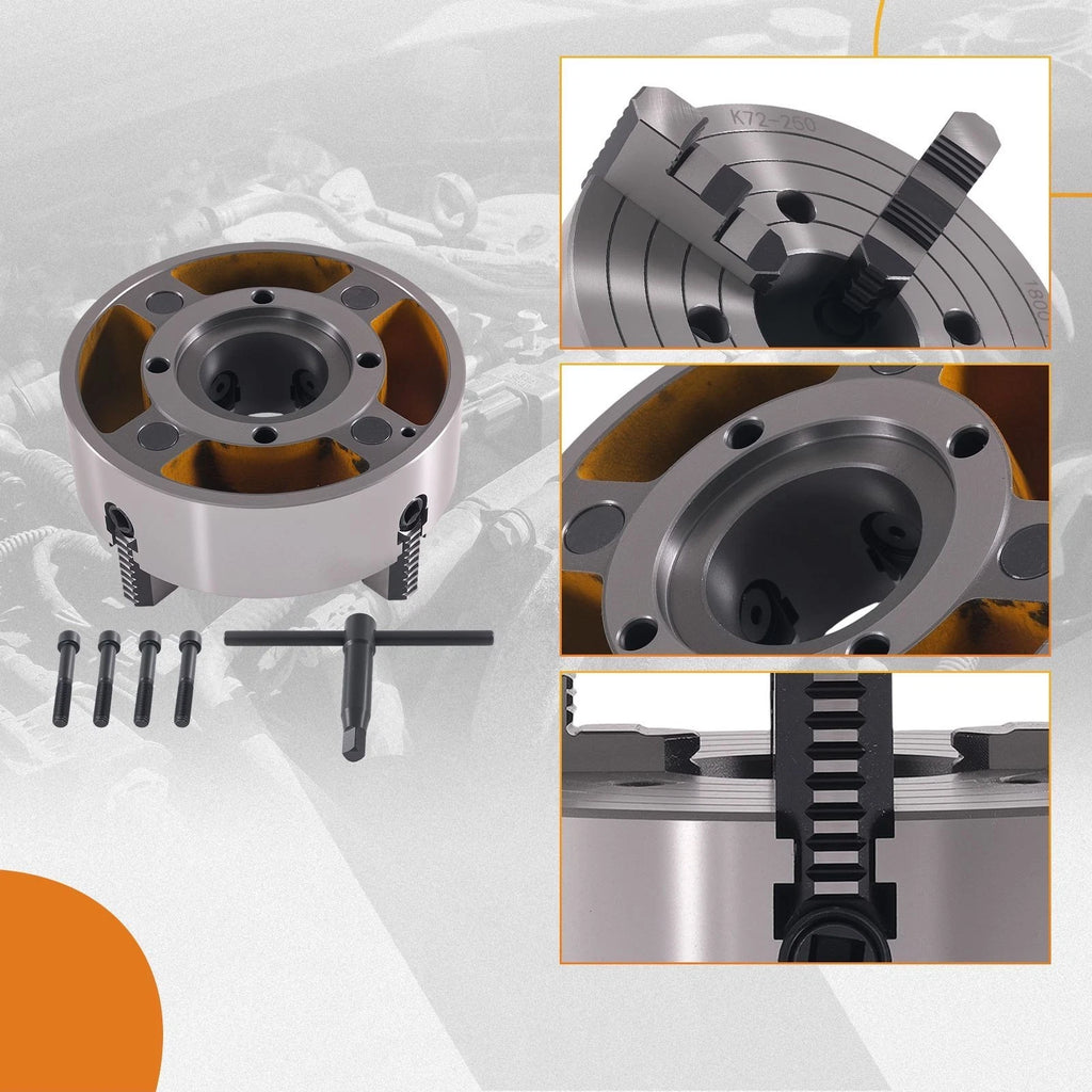 4 Jaw Self Centering Lathe Chuck for K72-250 (250mm)