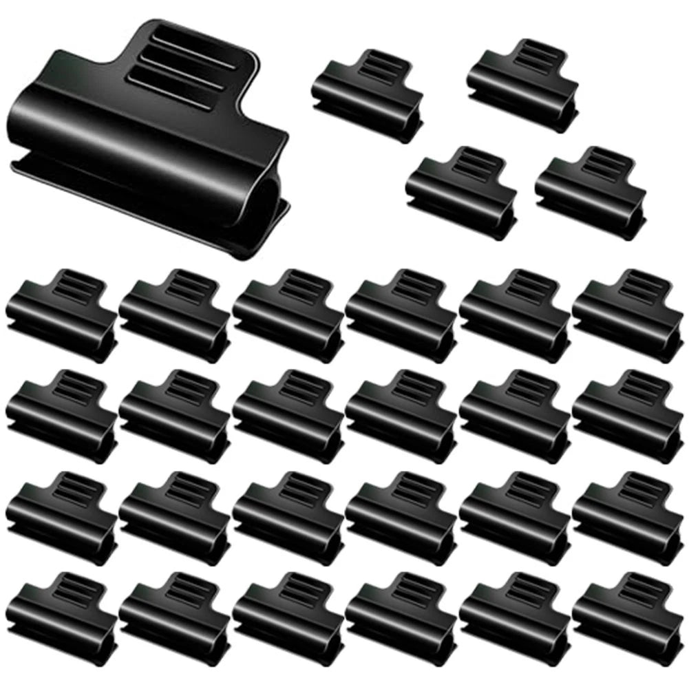 Greenhouse Pipe Clamps for Garden Hoop Fixation - Black Design