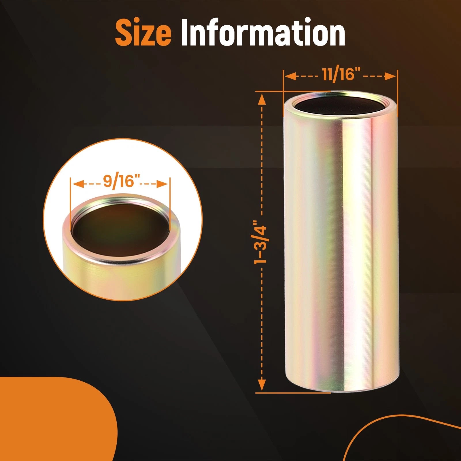 16x Leaf Spring Bushings 9/16" ID for Axle Replace K7129100