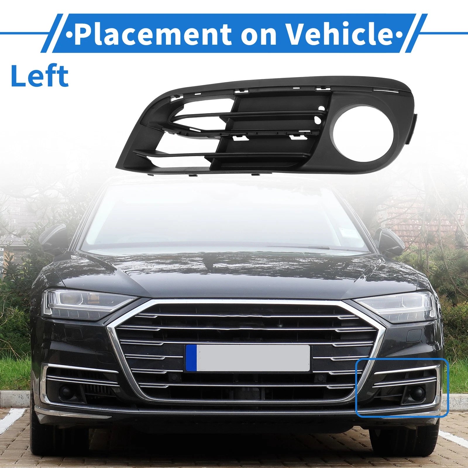 Front Left Fog Light Grill Replacement for BMW 5 Series (2014–2016)