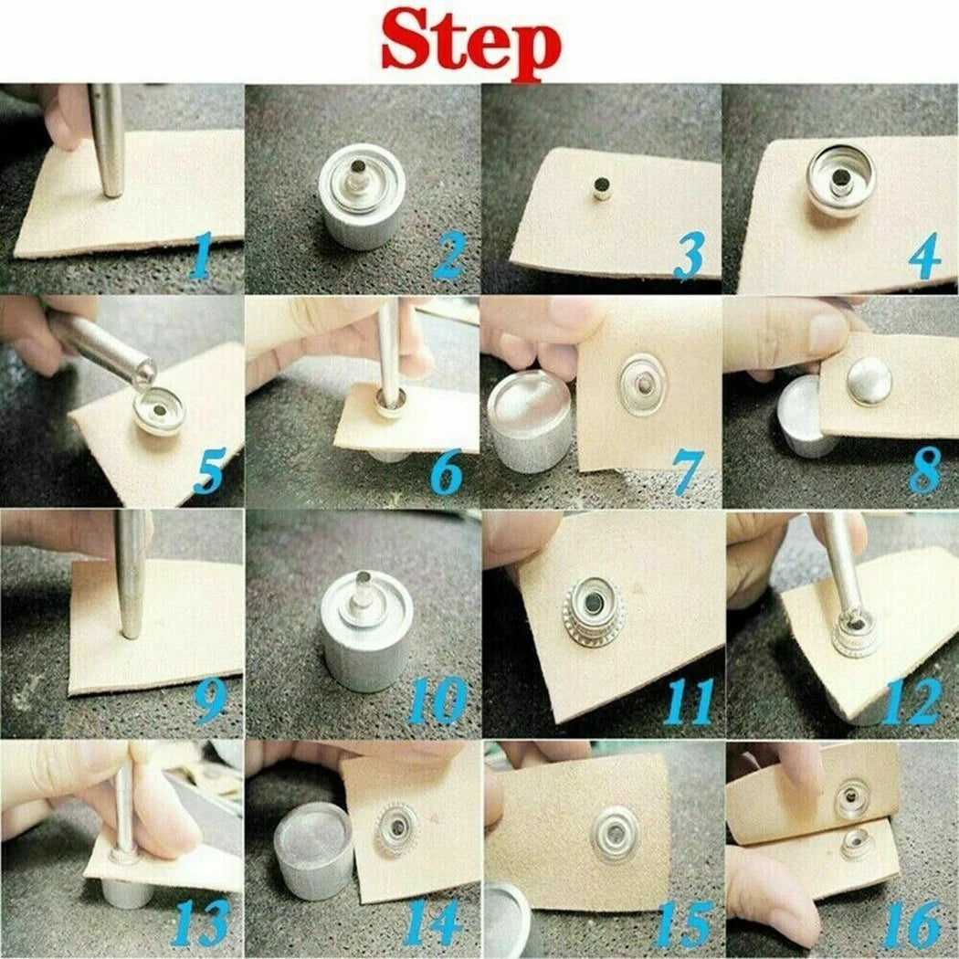 15mm Fastener Snap Kit for Marine Canvas, Leather, Jeans (Universal)