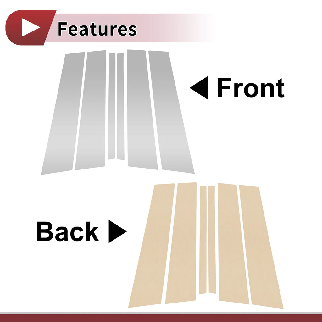 Door Pillar Window Trim Kit for Mercedes-Benz M-Class (2012–2015) Chrome