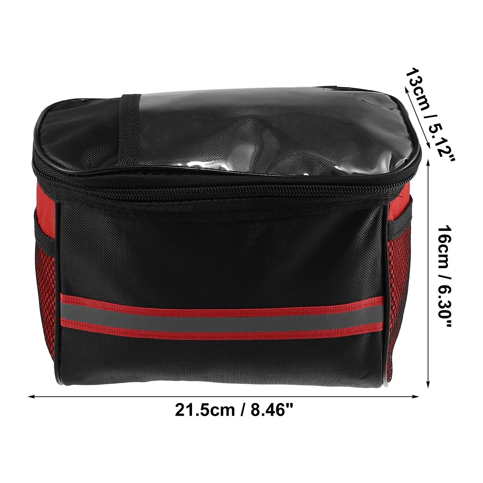 Handlebar Bag with Touchscreen Phone Holder for Red Cycling Storage (2020–2026)