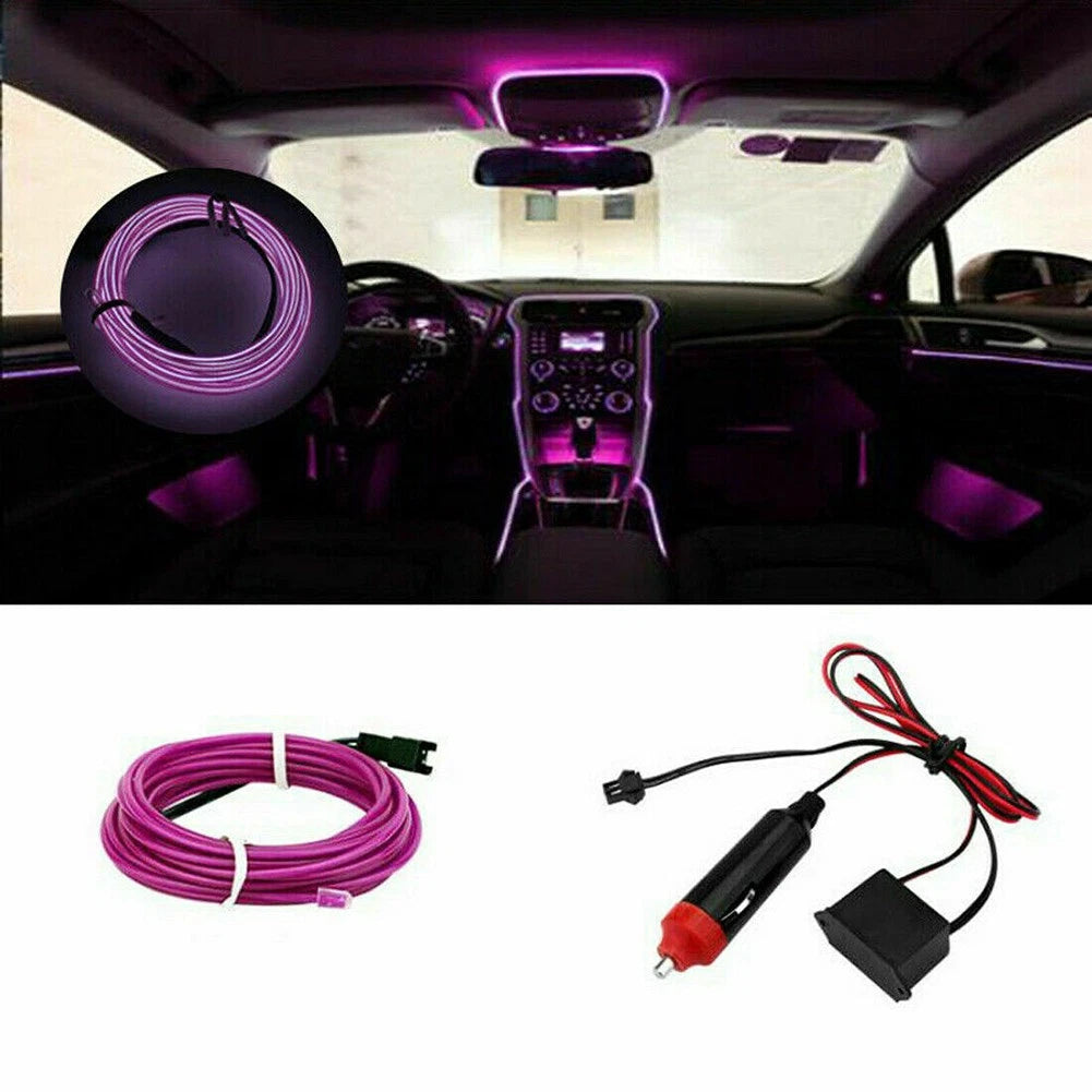 2M LED Purple Decor Strip Light for Car Interior