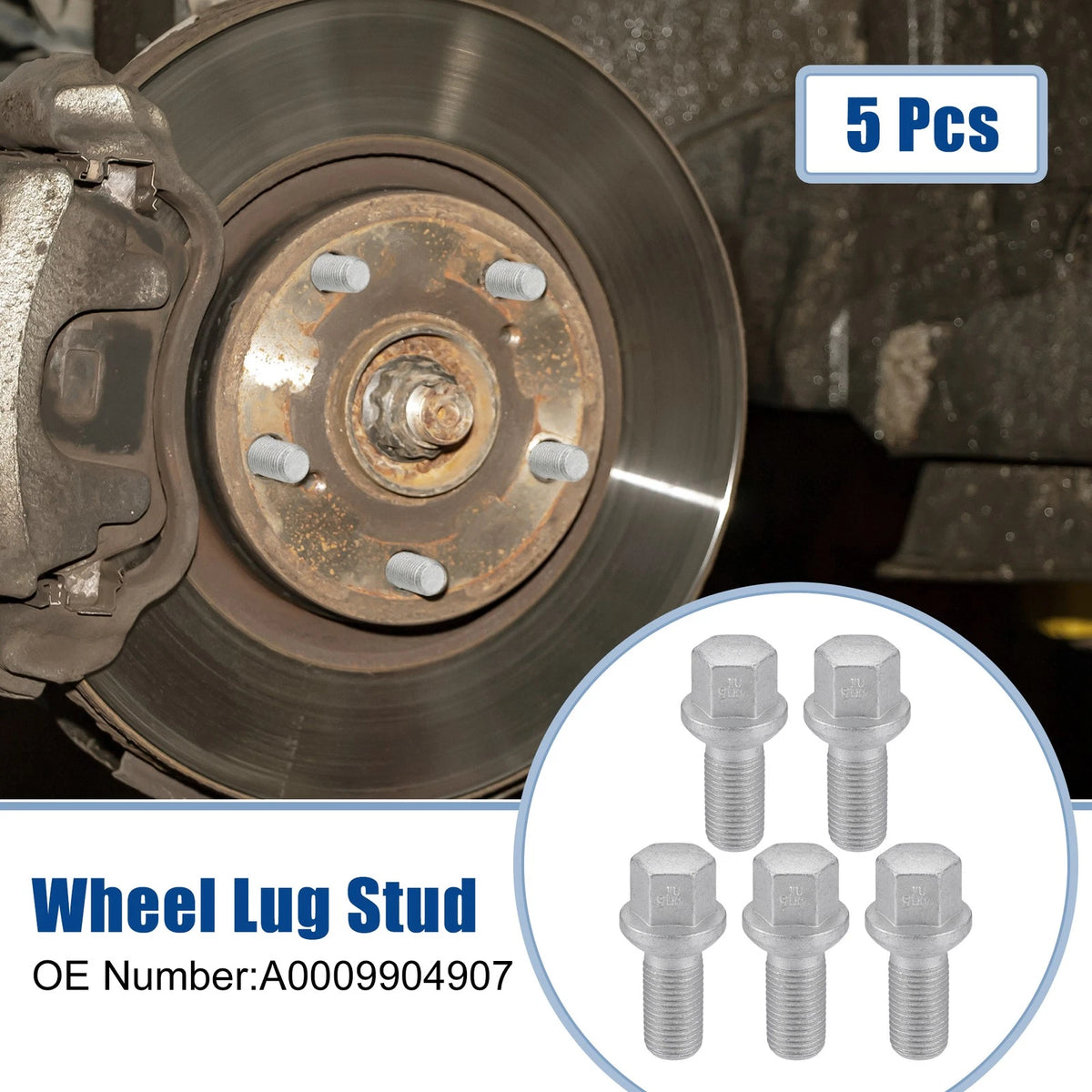 Wheel Lug Bolt Nut Set Replacement for Mercedes-Benz C250 W204 (2008–2014)