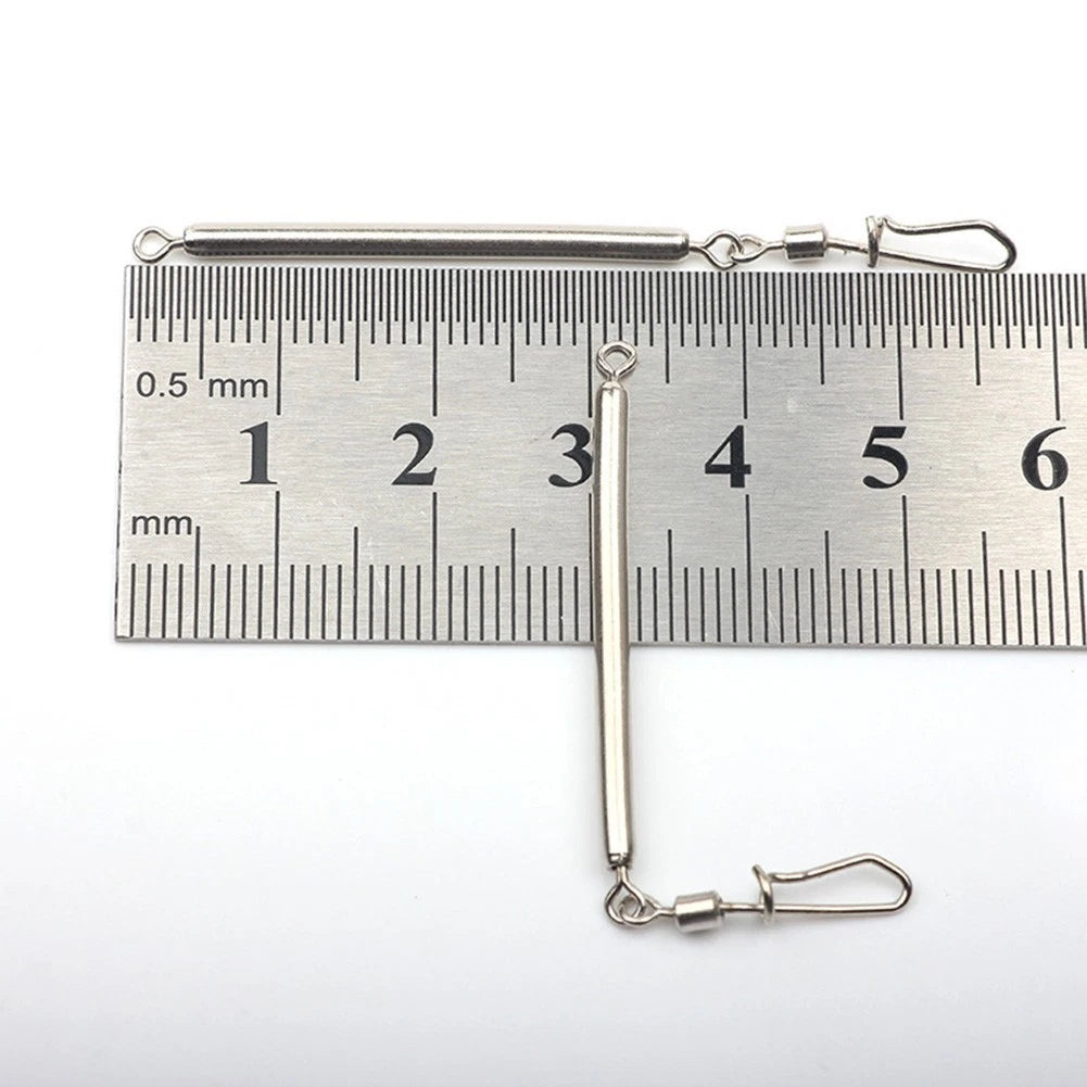 Anti-Bite Bar Fishing Wire Leader 5.8cm Silver Swivel