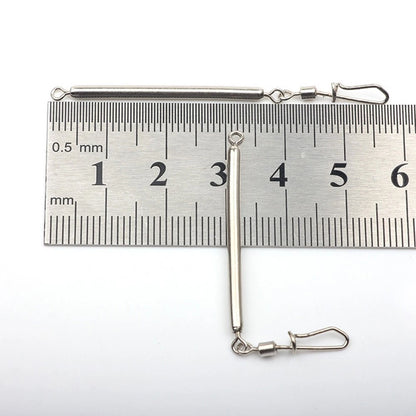 Anti-Bite Bar Fishing Wire Leader 5.8cm Silver Swivel
